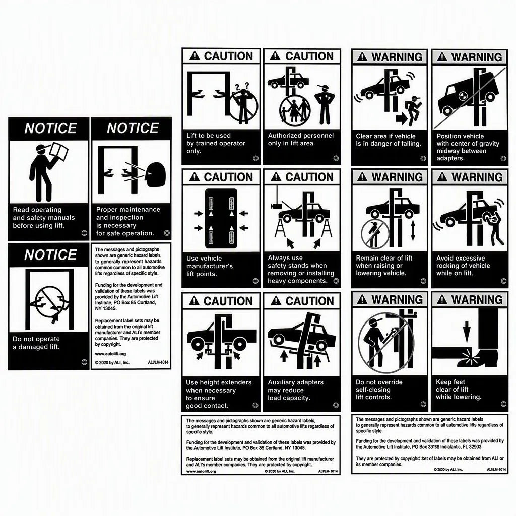 Rotary Warning Label Set (BH-7504-59)