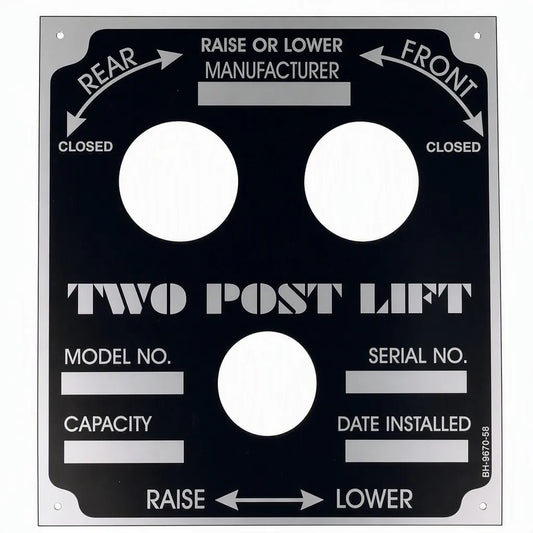 Weaver Nameplate Std (BH-9670-58)