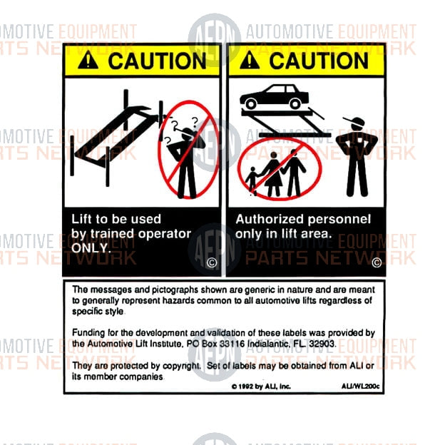 Four Post Trained OperatorDecal | Any | SVI  BH-7077-61A