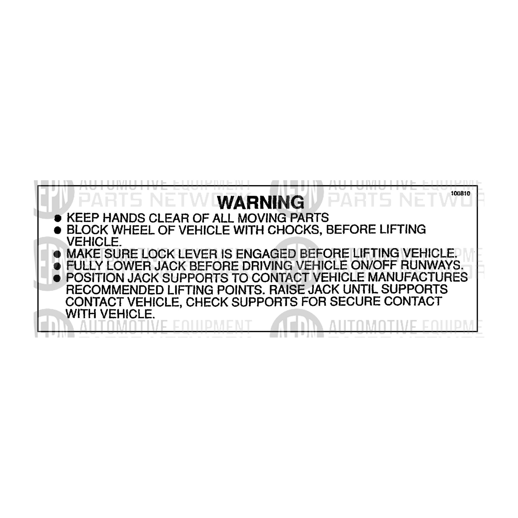 Warning Statements Decal Any (BH-7077-61H)