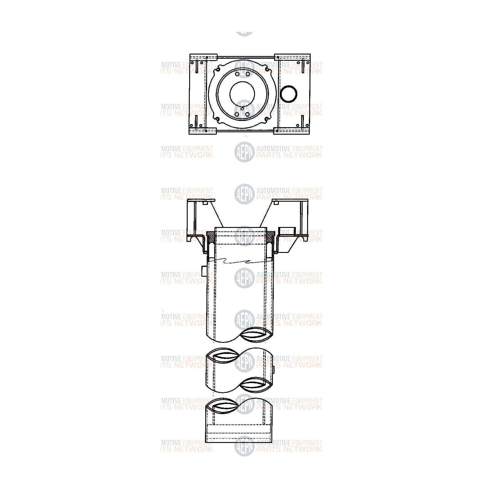 Rotary 12-5/8" Front Cylinder Assembly Recess Man Leg (BH-9771-72)
